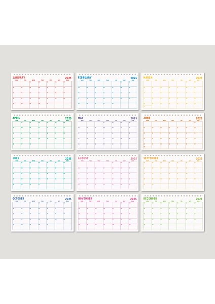 Gökkuşağı Renkler 2026 Aylık Planlayıcı Masa Takvimi, 2026 Masa Takvimi, Renkli Notluk Takvim, Rainbow 2026 Monthly Planner Desk Calendar fiyatları