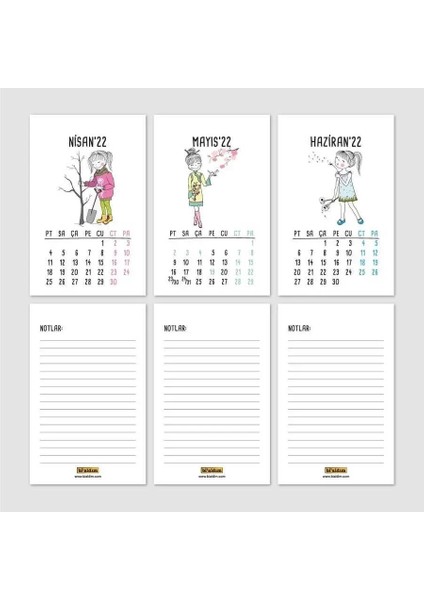 Dört Mevsim Konsept 2026 Takvim Sevimli Kız 2026 Masa Takvimi Kırmızı modelleri