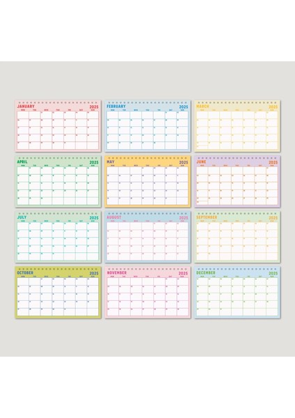 Renkli Sayfalar 2026 Aylık Planlayıcı Masa Takvimi, 2026 Masa Takvimi, Gökkuşağı Renkli Notluk Takvim, Rainbow 2026 Monthly Planner Desk Calendar fiyatları