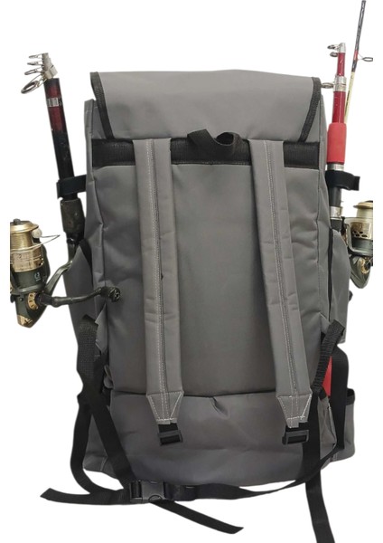 Termal Alt Bölmeli+Termal Matara Çantali Gri Kamp ve Balikçi Sirt Çantasi 62*41*22 cm indirimleri