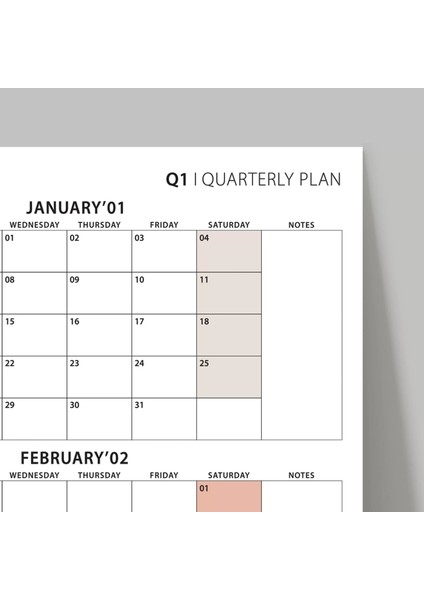 Amerikan Standardı Takvim, Üç Aylık Planlayıcı 2026 Duvar Takvimi, Ocak - Mart 2026, 90 Günlük Planlama, Yılın Birinci Çeyreği Takvimi, Kahverengi, Pazar Günü Başlangıçlı Takvim - 35X50CM indirimleri