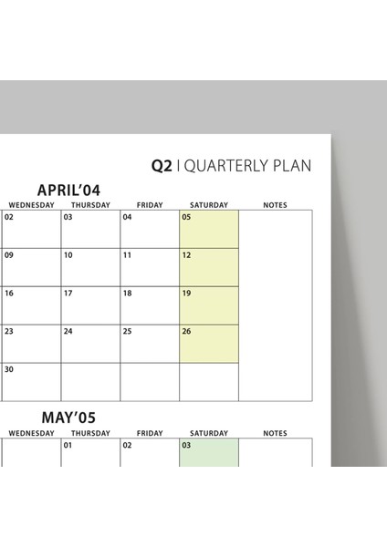 Amerikan Standardı Takvim, Üç Aylık Planlayıcı 2026 Duvar Takvimi, Nisan - Haziran 2026, 90 Günlük Planlama, Yılın Ikinci Çeyreği Takvimi, Yeşil Takvim, Pazar Günü Başlangıçlı Takvim - 35X50CM indirimleri