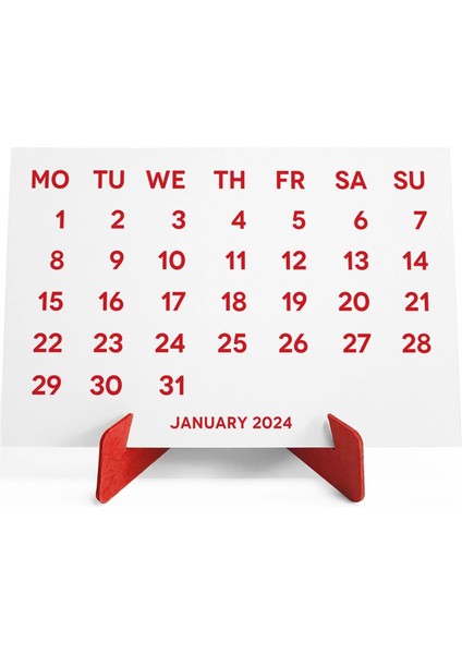 2026 Takvimi, 2026 Masa Takvimi Kırmızı Renk, 2026 Calendar, 2026 Desk Calendar Red Color fiyatları