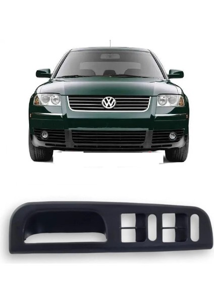 Vw Volkswagen Passat B5 1997-2000 Uyumlu Sol Ön Dörtlü Cam Düğme Yuvası Çerçevesi Siyah 3B1867171E