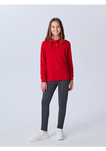 Beli Lastikli Kız Çocuk Uzun Tayt (W5)