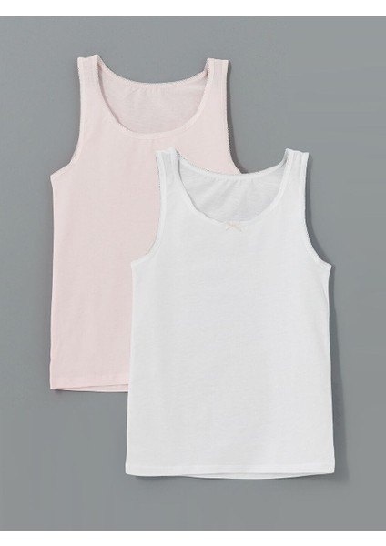 Bisiklet Yaka Kız Çocuk Atlet 2'li (W5)