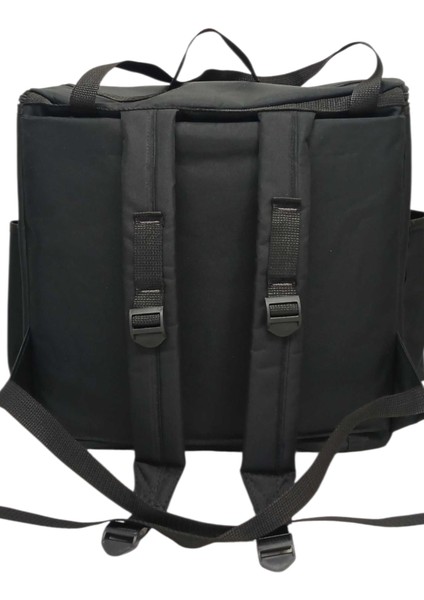 2 Kademeli Tekerlekli Çekcekli Siyah İçi komple köpük Sırt Termal Kurye ve Pıknık Soğutucu Buzluk Çanta fırsatları