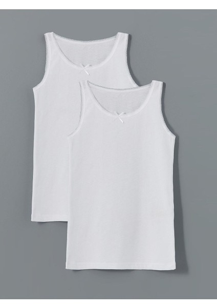 Bisiklet Yaka Kız Çocuk Atlet 2'li (W5)