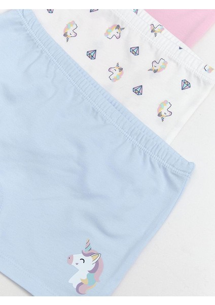 Baskılı Kız Çocuk Boxer 3'lü (W5) modelleri