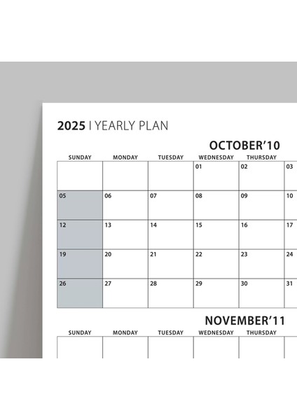 Amerikan Standardı Takvim, Üç Aylık Planlayıcı 2026 Duvar Takvimi, Ekim - Aralık 2026, 90 Günlük Planlama, Yılın Dördüncü Çeyreği Takvimi, Gri Takvim, Pazar Günü Başlangıçlı Takvim - 35X50CM fırsatları