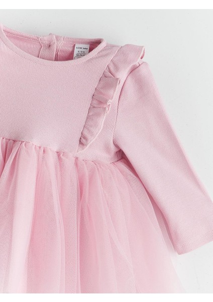 Bisiklet Yaka Tütülü Kız Bebek Elbise (W5) modelleri
