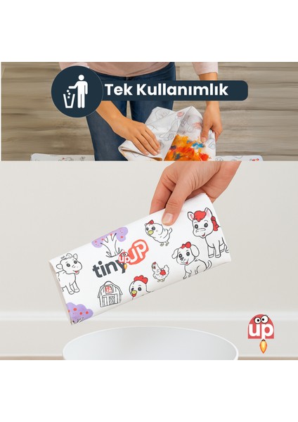 Tek Kullanımlık Mama Sandalyesi Altı & Aktivite Örtüsü - 100X120 cm – 10 Adet Sıçrama Koruyucu Matı fırsatları