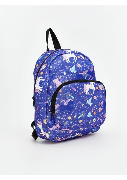 Çiçek Baskılı Kız Çocuk Sırt Çantası (W5)