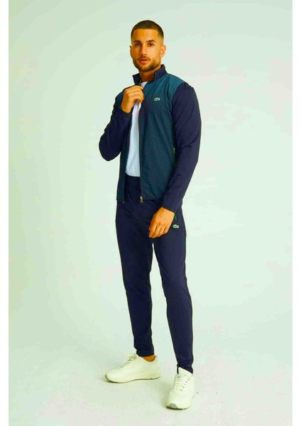 Slim Fit Lacivert Desenli Eşofman Takımı indirimleri