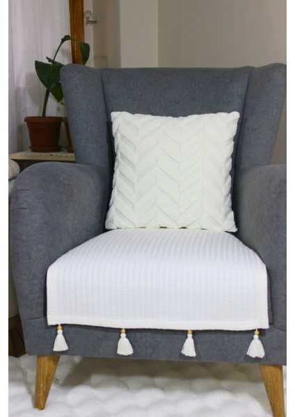 Home Home Tekli Koltuk Örtüsü Püsküllü 75 x 90 fırsatları