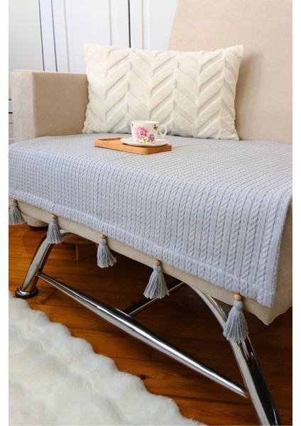 Home Home Tekli Koltuk Örtüsü Püsküllü 75 x 90