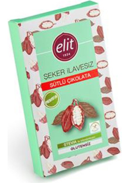 Şeker Ilavesiz ve Prebiyotik Sütlü Çikolata 60 gr x 3 Adet