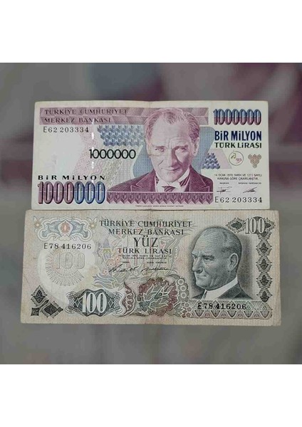 5 Adet Yerli Eski Kağıt Para fiyatları