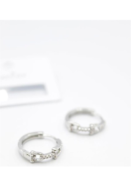 Taşlı Halka Küpe - Gümüş fiyatları