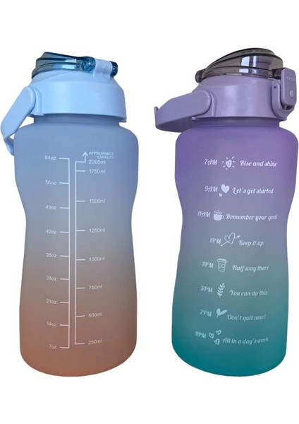 Günlük Motivasyon Su Matarası 2 Litre modelleri