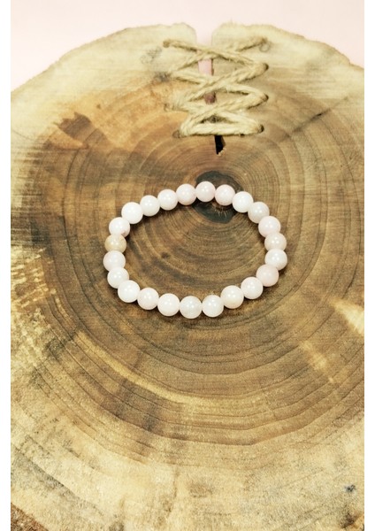 Pembe Kuvars Doğal Taş Bileklik Kutulu fiyatları