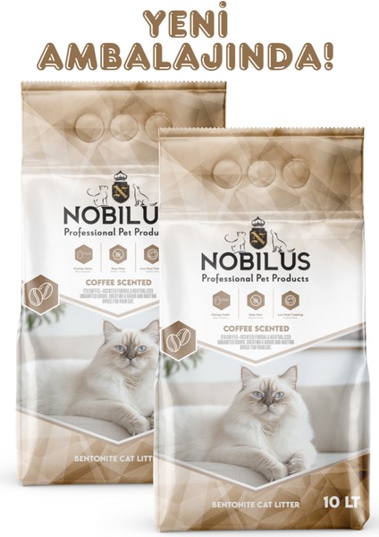 Kahve Kokulu, 2'li Avantaj Paketi, Koku Hapseden, Topaklanan, Tozsuz Kedi Kumu 2 x 10 Lt Türkiye'de Ilk ve Tek!!! fiyatları