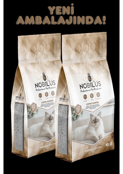 Kahve Kokulu, 2'li Avantaj Paketi, Koku Hapseden, Topaklanan, Tozsuz Kedi Kumu 2 x 10 Lt Türkiye'de Ilk ve Tek!!! modelleri