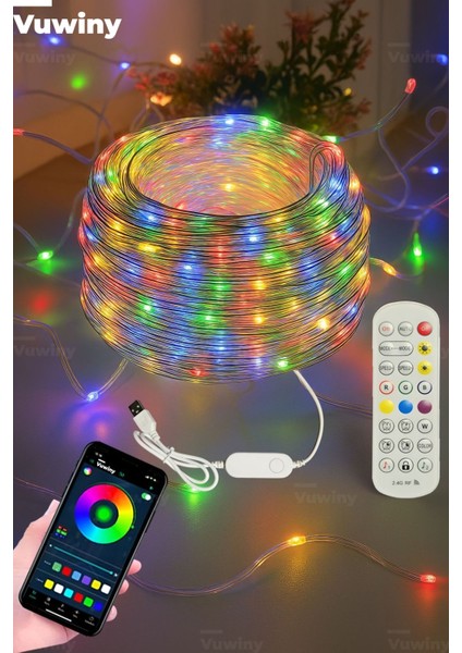 Sese Duyarlı Mobil ve Kumanda Kontrollü Adreslenebilir Rgb USB LED Aydınlatma (10 Metre)