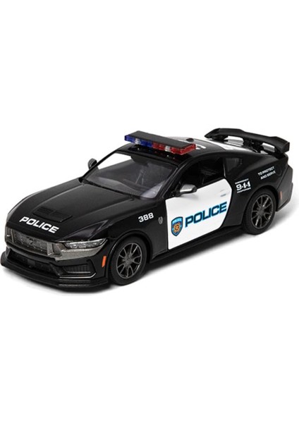 Çek Bırak 2024 Ford Mustang Dark Horse (Police) Polis Arabası 1:38 Ölçek