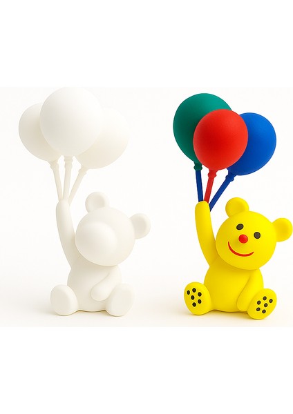 Boyanabilir 3D Ayıcık Seti | 10 cm 3D Baskı Figür + 2 Fırça + 6’lı 3m Akrilik Boya fiyatları