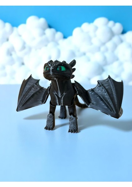 Dişsiz - Toothless - Ejderhanı Nasıl Eğitirsin Hareketli Figürü - 20cm modelleri