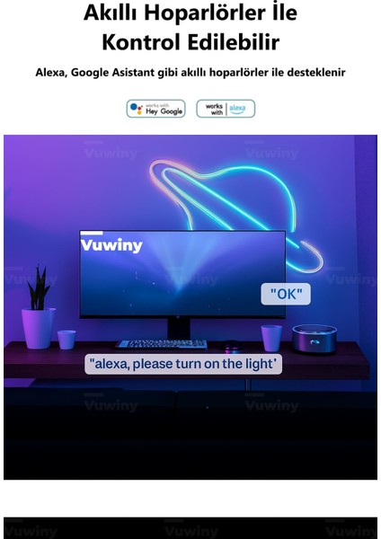 APP Sese Duyarlı WIFI Özellikli IP67 RGB-IC Yüksek Parlaklık Neon Akıllı Aydınlatma (5 Metre - 24V) indirimleri