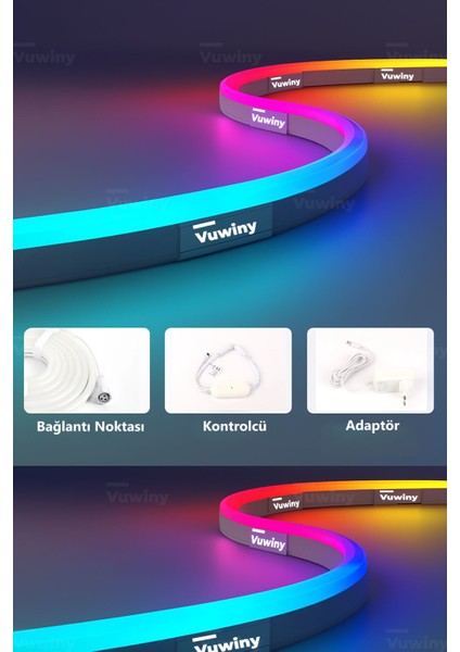 APP Sese Duyarlı WIFI Özellikli IP67 RGB-IC Yüksek Parlaklık Neon Akıllı Aydınlatma (5 Metre - 24V)