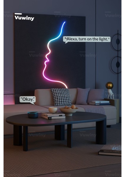 APP Sese Duyarlı WIFI Özellikli IP67 RGB-IC Yüksek Parlaklık Neon Akıllı Aydınlatma (5 Metre - 24V)