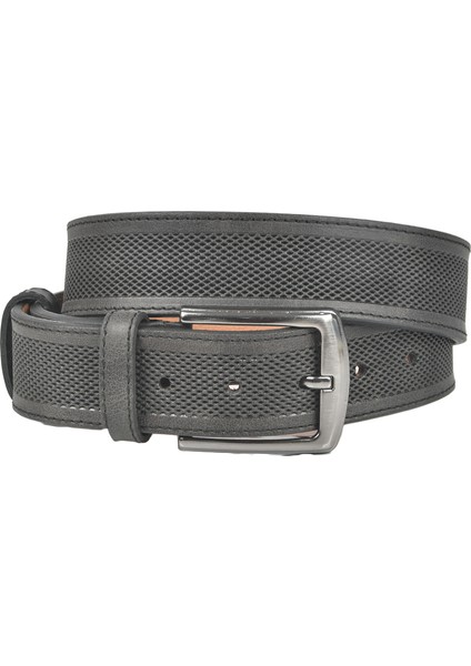 Füme Orjinal Deri Kemer 4 cm Özel Yapım Motifli Hakiki Deri Spor Kemer 2502651