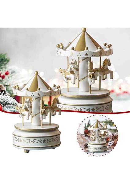 Dekoratif Atlı Karınca Müzik Kutusu Beyaz fırsatları