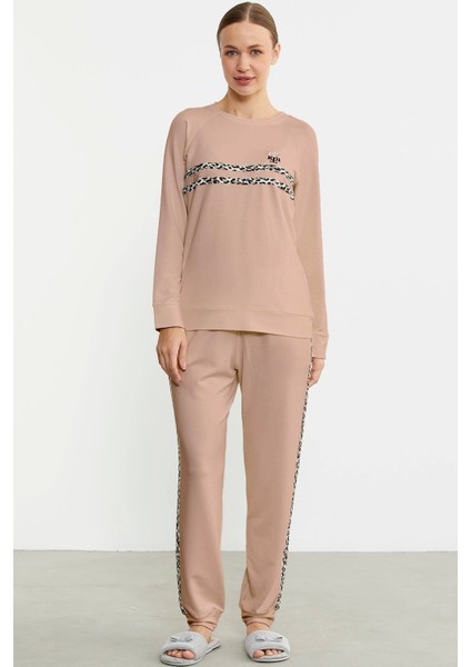 Sementa 76446 Leopar Çizgili Jogger Pijama Takım fiyatları