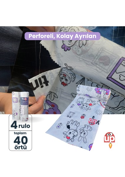 Tek Kullanımlık Mama Sandalyesi Altı & Aktivite Örtüsü - 100X120 cm – 40 Adet Sıçrama Koruyucu Matı
