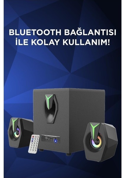 D38 Bluetooth Hoparlör 2 In1 Subwoofer Rgb Işıklı Bilgisayar Hoparlörü Speaker indirimleri