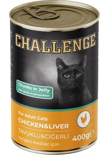 Tavuk ve Ciğerli Yetişkin Kedi Konservesi 400 gr