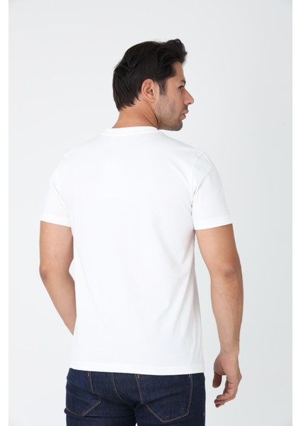 Beyaz Tişört - Sarı Nakışlı "z / Zekora" Sol Göğüs Tasarımı fırsatları