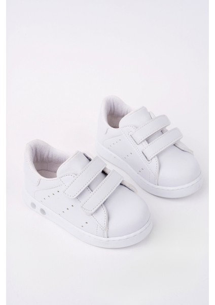 Ortopedik Beyaz Işıklı Bebek Spor Ayakkabı