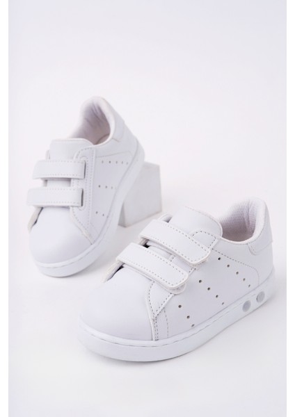 Ortopedik Beyaz Işıklı Bebek Spor Ayakkabı modelleri