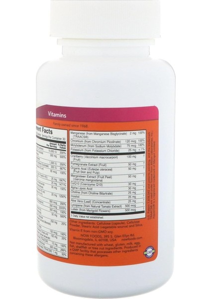 Foods Eve Women (Bayan Vitamin) Multivitamin ZINC+COPPER+MOLYBDENUM+INOSITOL+COQ10 120 Veg fiyatları