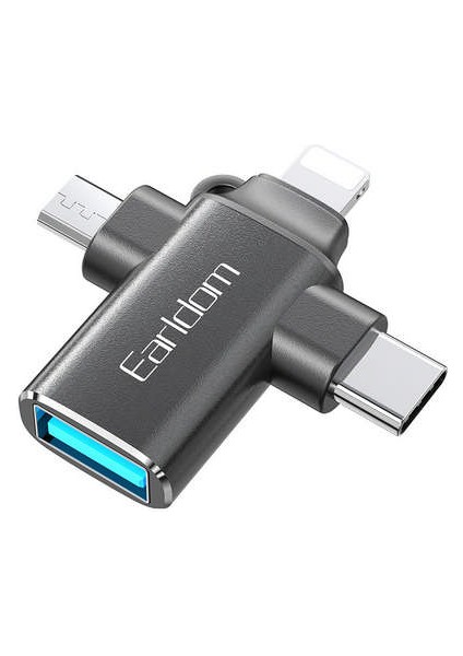 Earldom OT80 3in1 Otg Dönüştürücü - Siyah Svlrs