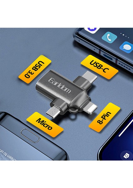 Earldom OT80 3in1 Otg Dönüştürücü - Siyah Svlrs modelleri
