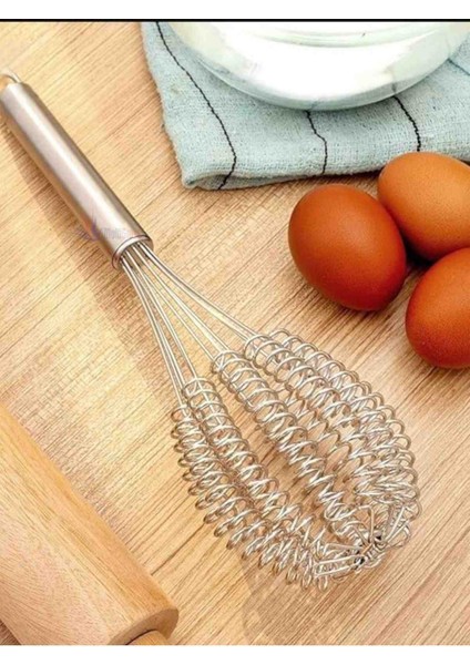 Paslanmaz Çelik Büyük Boy 30 cm Yaylı Çırpıcı / Çırpma Teli Eşsiz Kaliteli ergonomik Şık