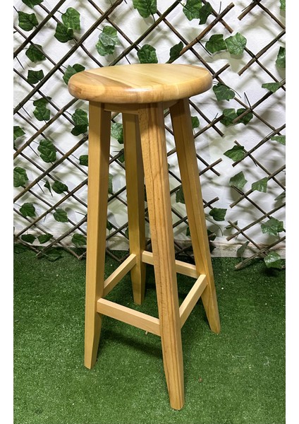 Taburecity -Naturel Ahşap Bar Taburesi-Gürgen Tabure-Masif Tabure( 80 cm )1 adet modelleri