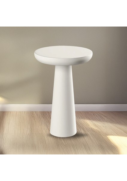 Üst Kalite Mantar Yan Sehpa (Büyük Boy) - Beyaz