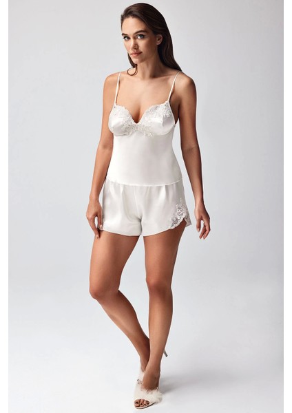 Freshness 9950-ŞT Saten Askılıı Şort Takımı